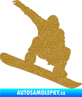 Samolepka Snowboard 021 pravá Ultra Metalic zlatá