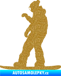 Samolepka Snowboard 028 levá Ultra Metalic zlatá