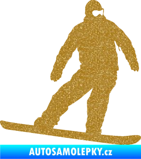 Samolepka Snowboard 034 pravá Ultra Metalic zlatá