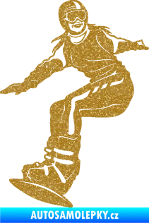 Samolepka Snowboard 035 pravá Ultra Metalic zlatá