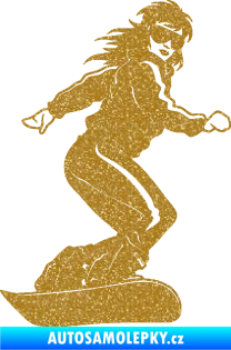 Samolepka Snowboard 036 pravá Ultra Metalic zlatá