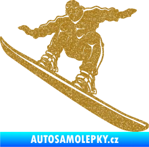 Samolepka Snowboard 038 levá Ultra Metalic zlatá