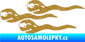 Samolepka Spermie levá Ultra Metalic zlatá