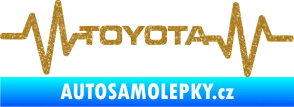Samolepka Srdeční tep 022 toyota Ultra Metalic zlatá