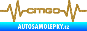 Samolepka Srdeční tep 033 Citigo Ultra Metalic zlatá
