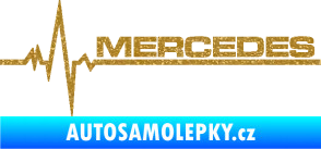 Samolepka Srdeční tep 035 pravá Mercedes Ultra Metalic zlatá