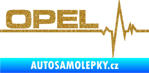 Samolepka Srdeční tep 036 levá Opel Ultra Metalic zlatá