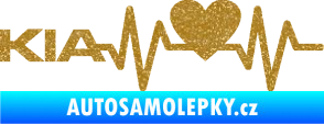 Samolepka Srdeční tep 048 levá Kia Ultra Metalic zlatá