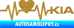 Samolepka Srdeční tep 048 pravá Kia Ultra Metalic zlatá