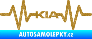 Samolepka Srdeční tep 049 Kia Ultra Metalic zlatá