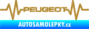 Samolepka Srdeční tep 053 Peugeot Ultra Metalic zlatá