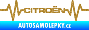 Samolepka Srdeční tep 057 Citroen Ultra Metalic zlatá