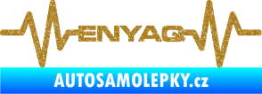 Samolepka Srdeční tep 063 Enyaq Ultra Metalic zlatá