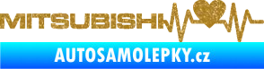 Samolepka Srdeční tep 082 levá Mitsubishi Ultra Metalic zlatá