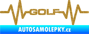 Samolepka Srdeční tep 085 Volkswagen Golf Ultra Metalic zlatá