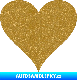 Samolepka Srdíčko 001 Ultra Metalic zlatá
