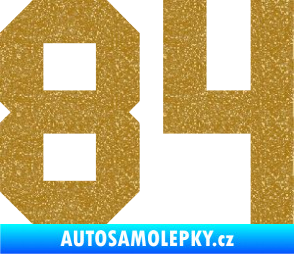 Samolepka Startovní číslo 84 Ultra Metalic zlatá