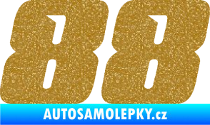 Samolepka Startovní číslo 88 typ 6 Ultra Metalic zlatá