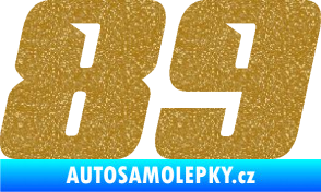 Samolepka Startovní číslo 89 typ 6 Ultra Metalic zlatá