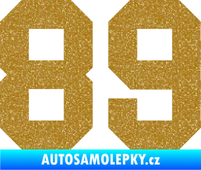 Samolepka Startovní číslo 89 Ultra Metalic zlatá