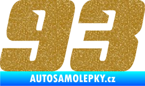 Samolepka Startovní číslo 93 typ 6 Ultra Metalic zlatá
