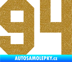 Samolepka Startovní číslo 94 Ultra Metalic zlatá