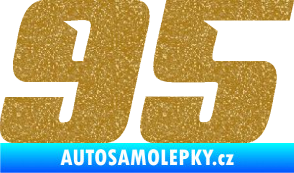 Samolepka Startovní číslo 95 typ 6 Ultra Metalic zlatá