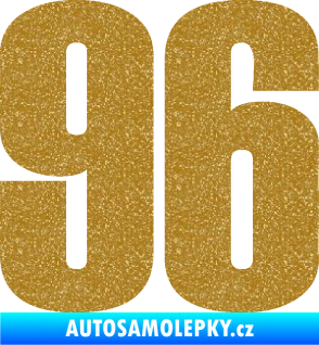 Samolepka Startovní číslo 96 typ 2     Ultra Metalic zlatá
