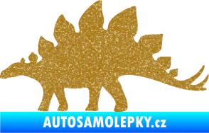Samolepka Stegosaurus 001 levá Ultra Metalic zlatá
