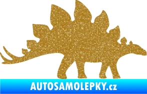 Samolepka Stegosaurus 001 pravá Ultra Metalic zlatá