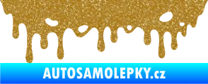 Samolepka Stékající skvrna 006 levá Ultra Metalic zlatá