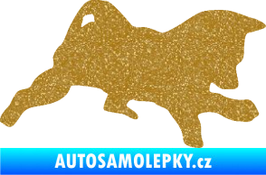 Samolepka Štěňátko 002 pravá německý ovčák Ultra Metalic zlatá