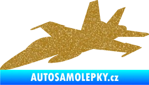 Samolepka Stíhací letoun 001 levá Ultra Metalic zlatá