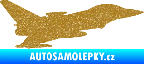 Samolepka Stíhací letoun 002 pravá Ultra Metalic zlatá