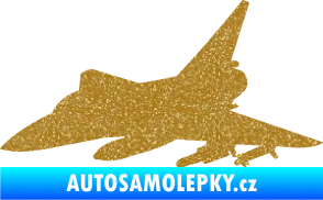 Samolepka Stíhací letoun 005 levá Ultra Metalic zlatá