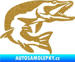 Samolepka Štika 001 pravá Ultra Metalic zlatá