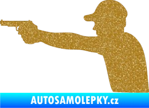Samolepka Střelec silueta 001 levá Ultra Metalic zlatá