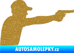 Samolepka Střelec silueta 001 pravá Ultra Metalic zlatá