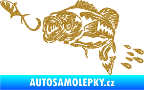 Samolepka Sumec 006 levá s návnadou Ultra Metalic zlatá