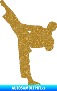 Samolepka Taekwondo 002 levá Ultra Metalic zlatá