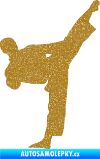 Samolepka Taekwondo 002 pravá Ultra Metalic zlatá