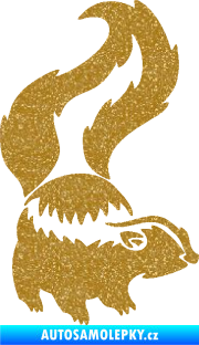 Samolepka Tchoř 002 pravá zvednutý ocas Ultra Metalic zlatá
