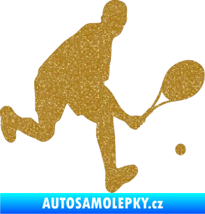 Samolepka Tenista 007 pravá Ultra Metalic zlatá
