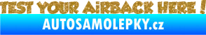 Samolepka Test your airback here! Ultra Metalic zlatá