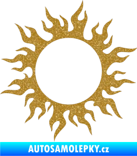 Samolepka Tetování 116 slunce s plameny Ultra Metalic zlatá