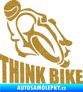 Samolepka Think bike 001 motorkář Ultra Metalic zlatá