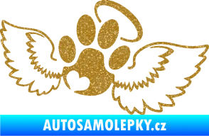 Samolepka Tlapka 010 andělíček pravá Ultra Metalic zlatá