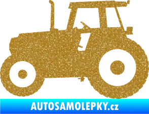 Samolepka Traktor 001 levá Ultra Metalic zlatá