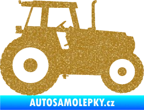 Samolepka Traktor 001 pravá Ultra Metalic zlatá