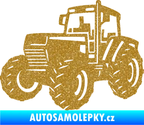 Samolepka Traktor 002 levá Zetor Ultra Metalic zlatá